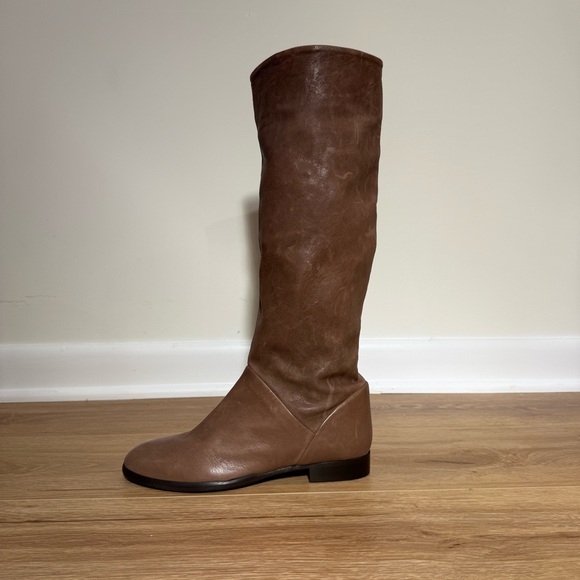 J. Crew Light Brown Soft Leather Boots Women’s size 7 - Picture 1 of 9
